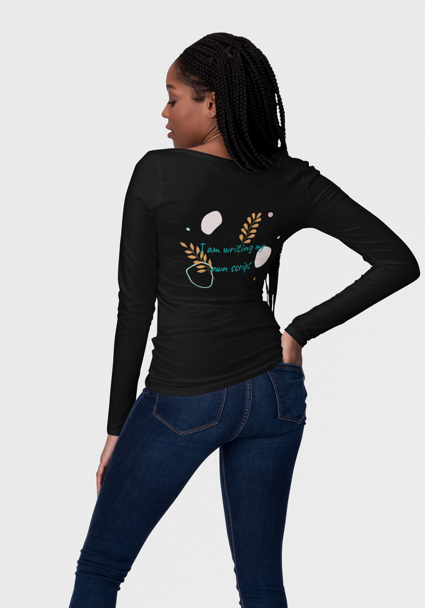 Chemise Long Sleeve Script Tee